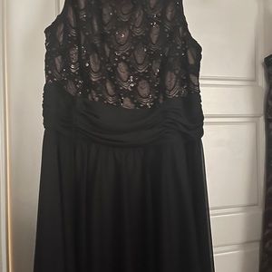 Black cocktail dress with beautiful detail